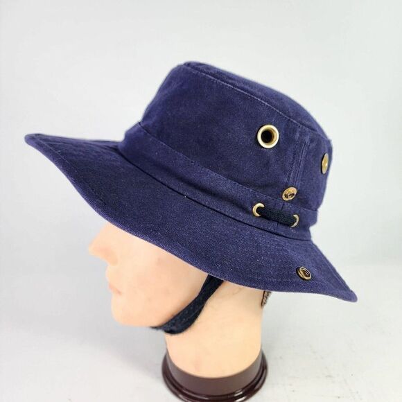 Tilley T3 Endurable Hiking Hat Size 7 1/8 Cotton Duck canvas Navy Safari Hat